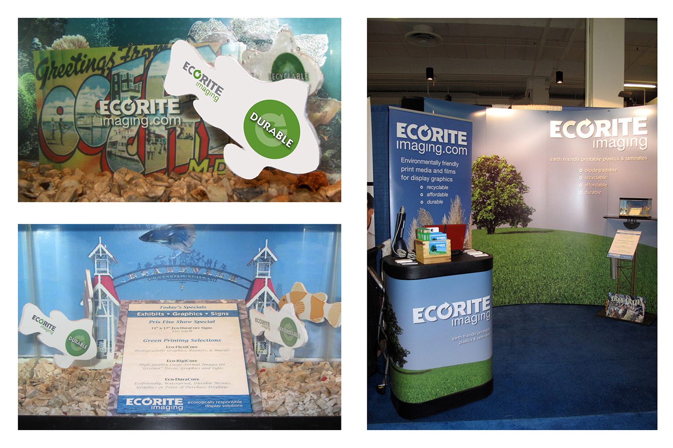 ecorite 17 : Printed biodegradable products demonstrate durability in aquarium display