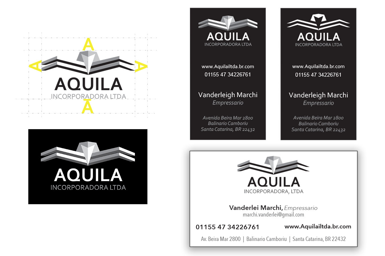 Aquila 3 : Options for logo use and business card