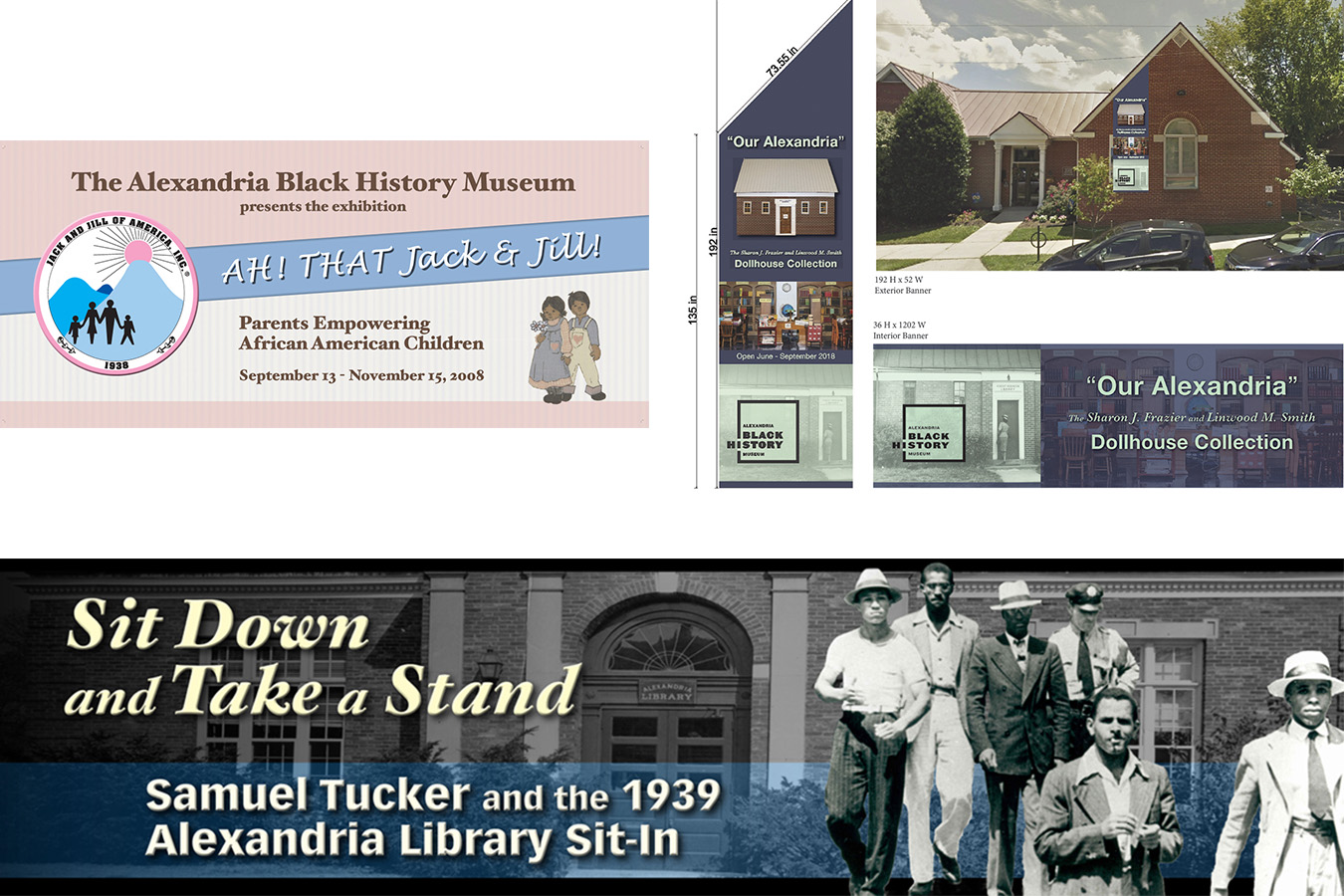  ABHM Banners : Interior and Exterior Wall banners for Alexandria Black History Museum 