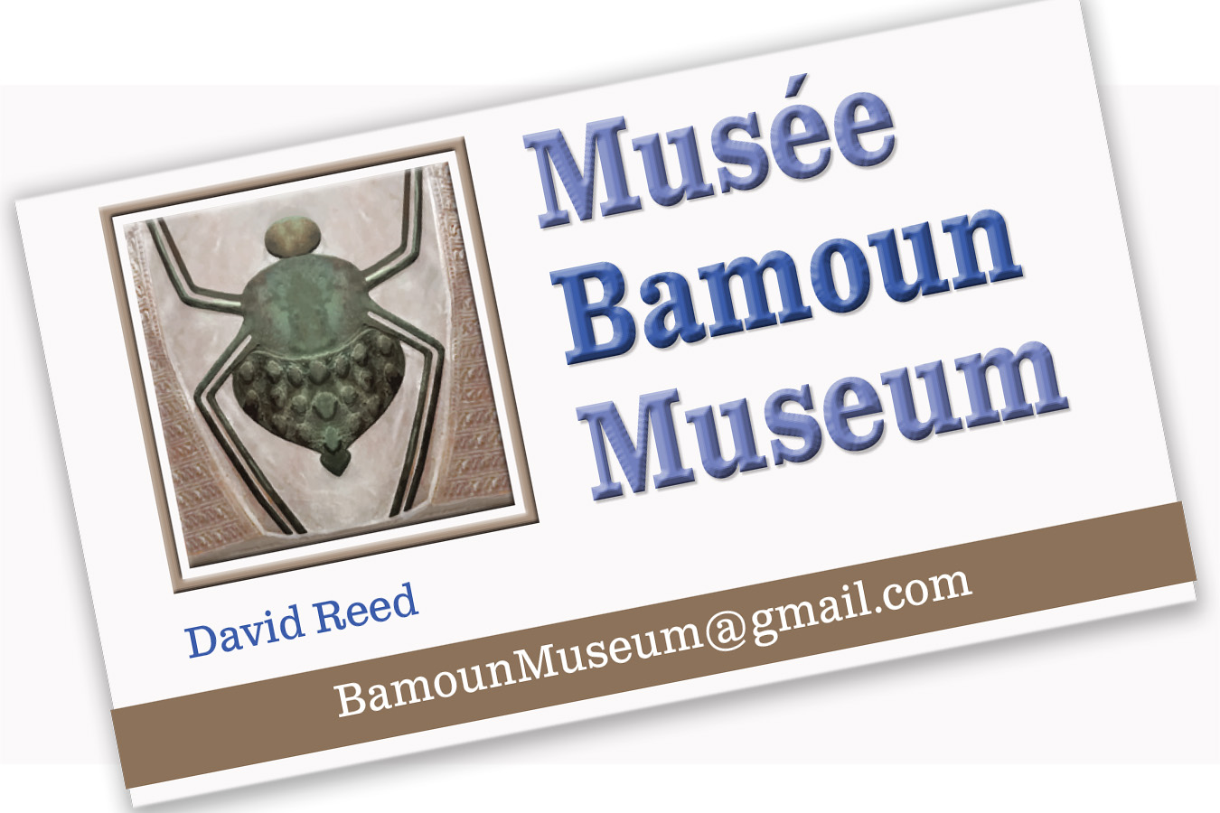 Bamoun : carte de visite for museum/gallery director