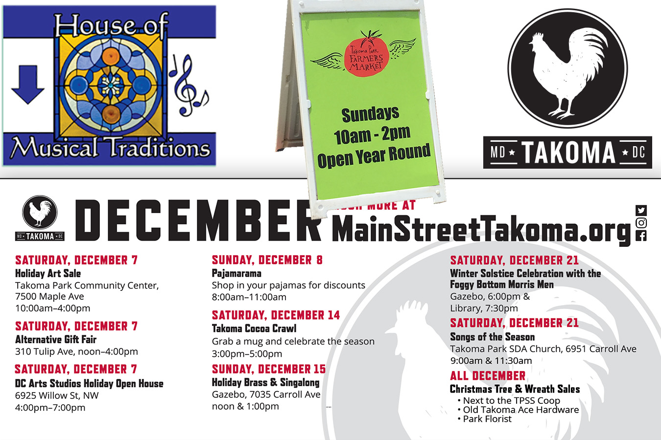 Takoma Park : Signage and branding work done for Old Takoma Business Association and Members