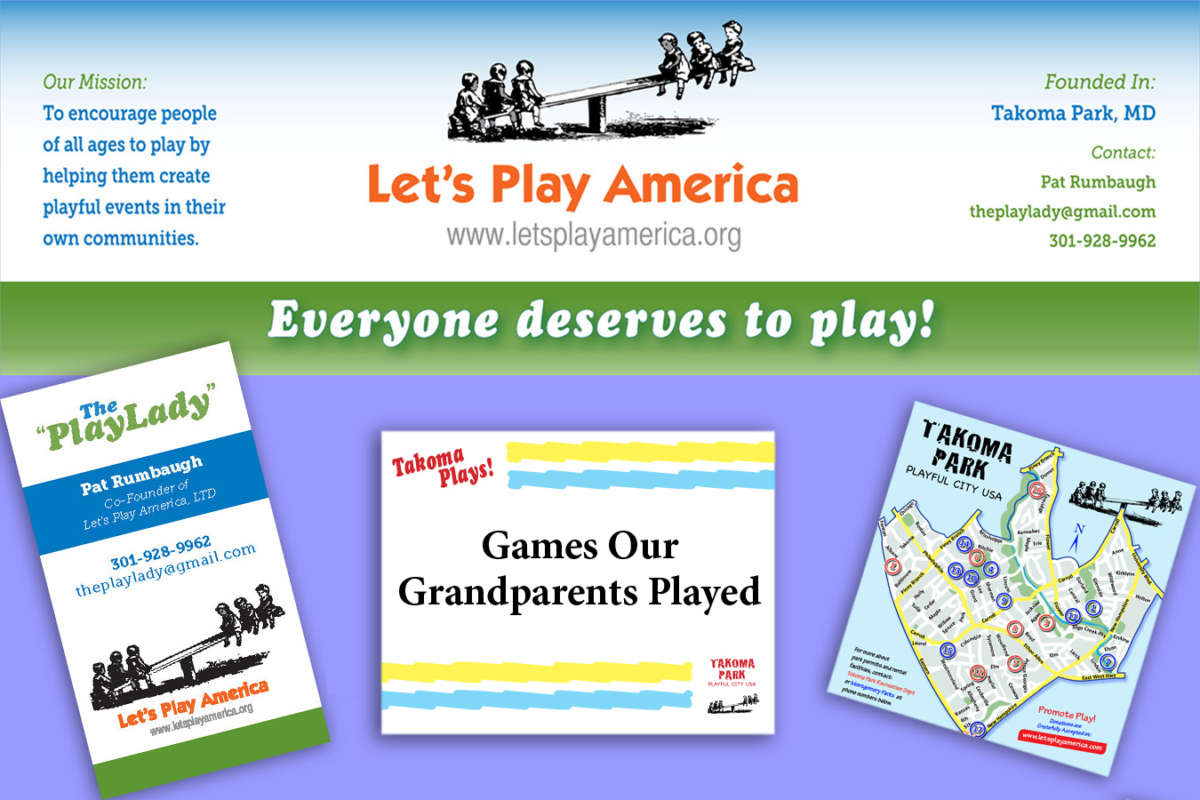 TKPLAYS signs : 3D Branding for Let's Play America encourages local community to get outside and play!