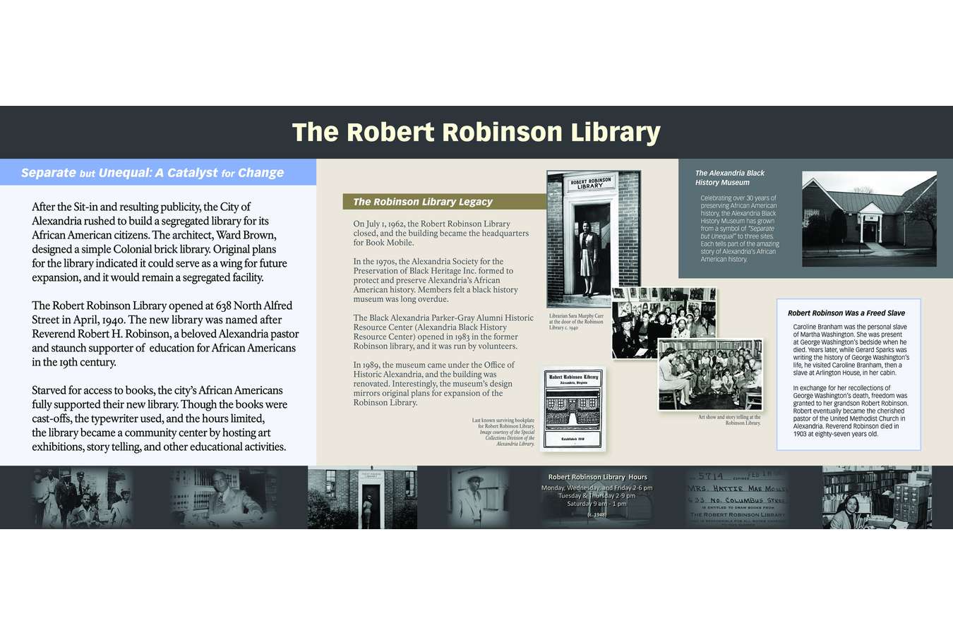 Robinson Library : The Robinson Library built as a result of the 1939 Sit-in, now houses ABHM