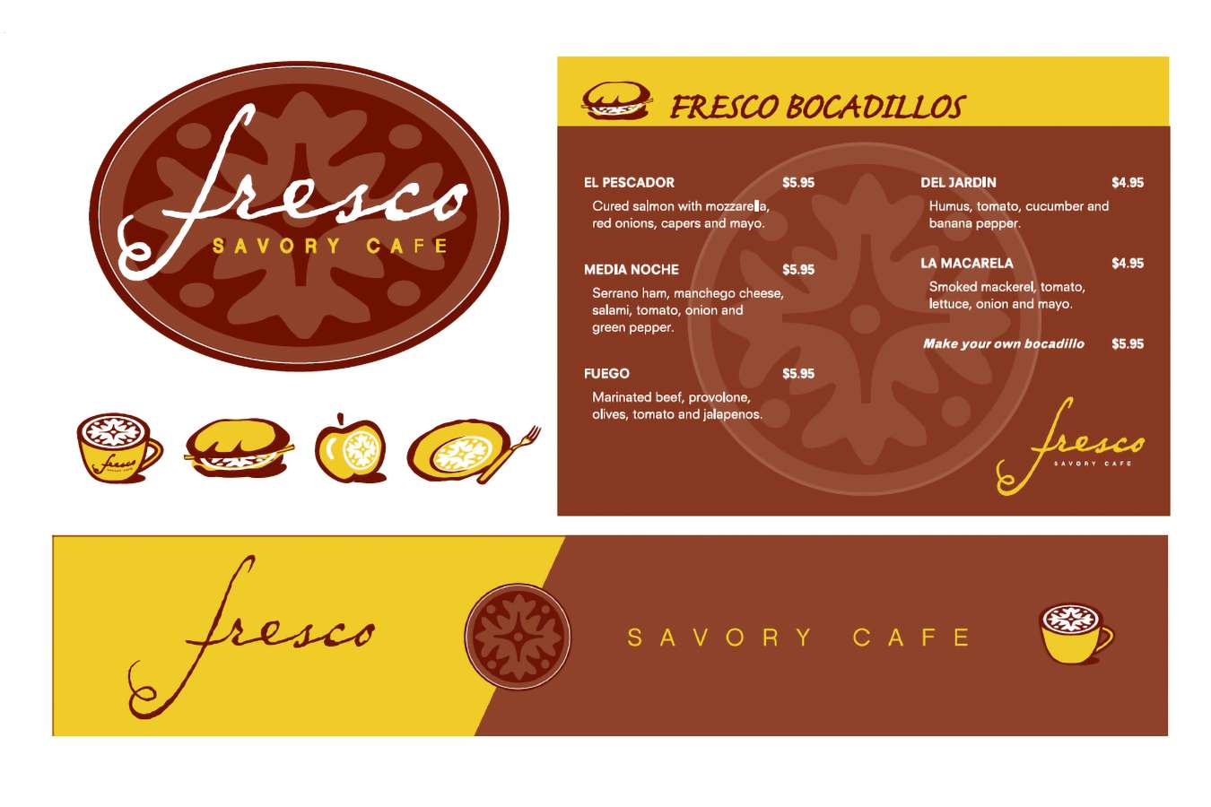 Logo 12 : Created logo, icons and signage for this upscale tapas based cafe in Alexandria, VA
