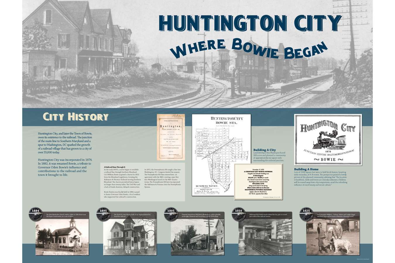 BOWTS gfx1 :  Huntington City – which became the Town of Bowie – owes it's existence to the railroad