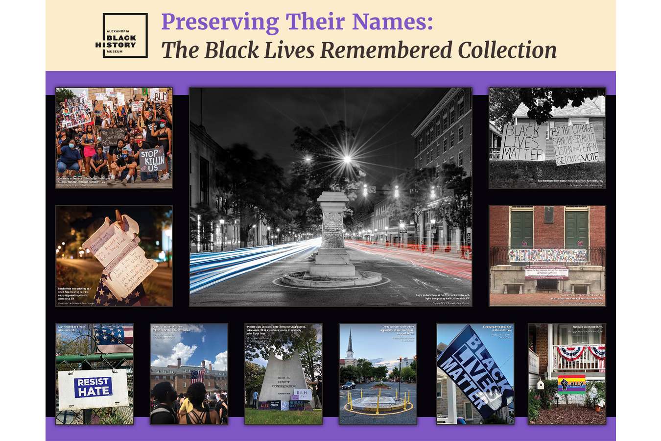 1 BLRC Title : Black Lives Remembered Collection at the Alexandria Black History Museum embodies the local community's response to the tragedy of George Floyd and the continued fight for racial equality.