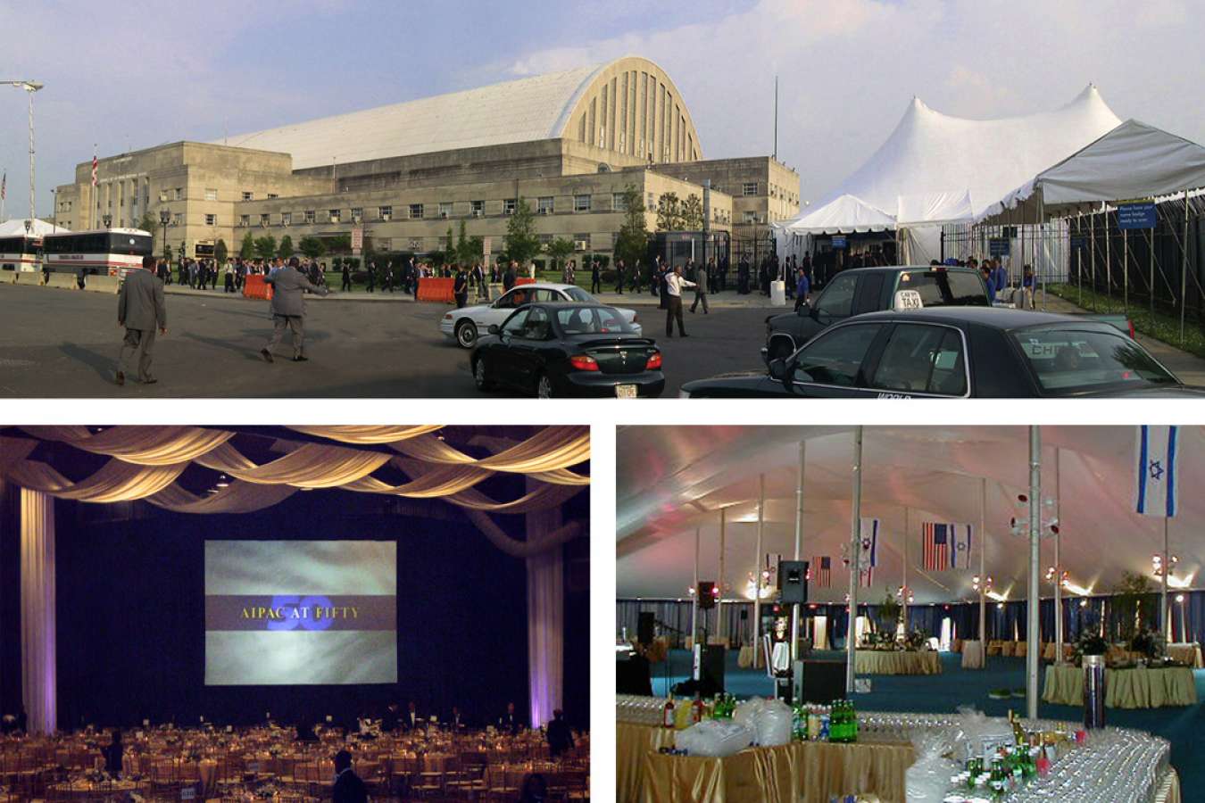 AIP 04 comp : A block-long tent hosts the pre-show VIP reception, and post-show café for 2,500 guests.