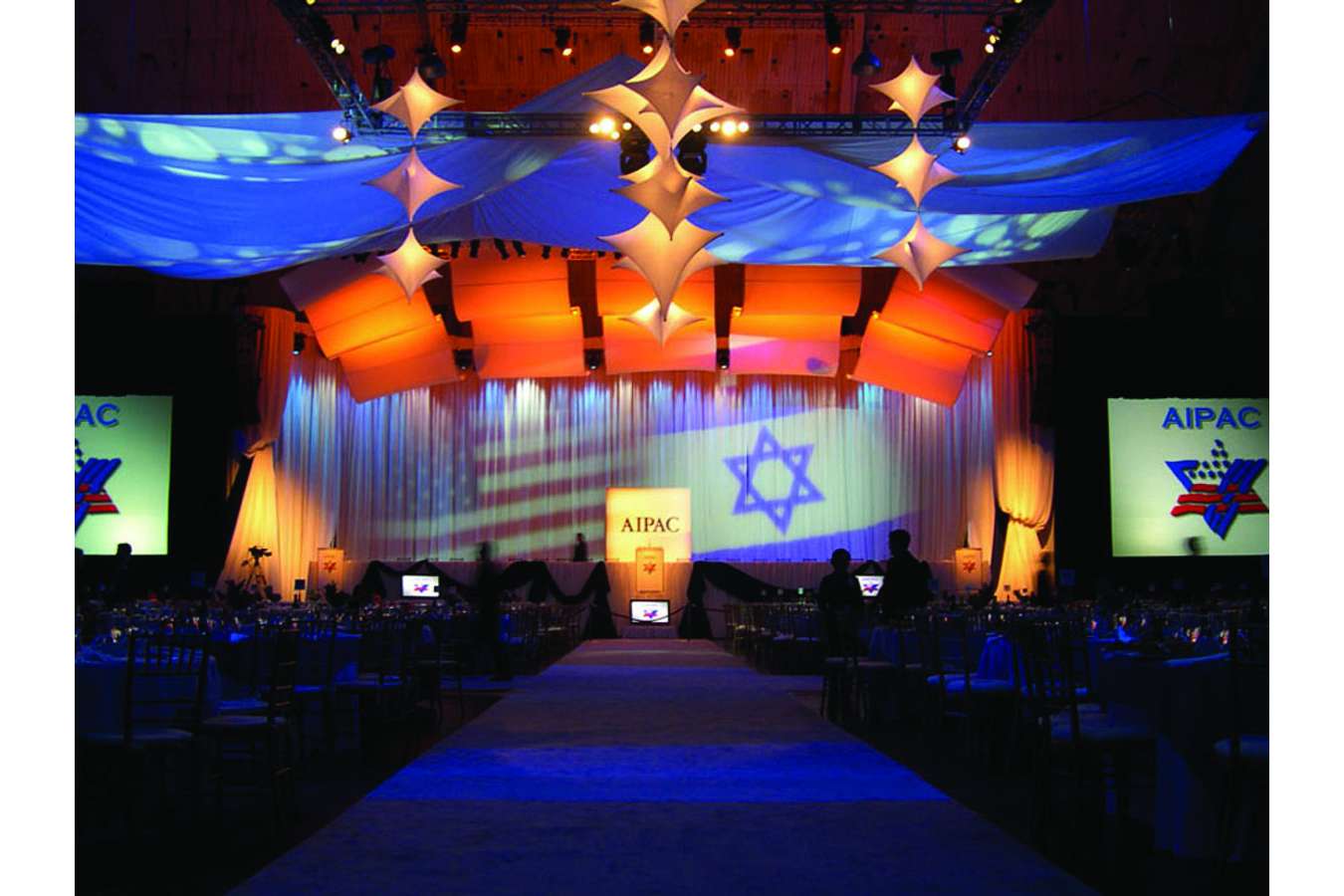 AIPA03 2a stage : The football-field sized DC Armory transformed for the AIPAC Event