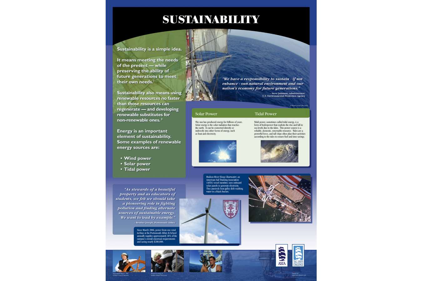 ASTA 30X40 SUSTAIN sml 5 : Posters showing the sustainable aspects of Sailing
