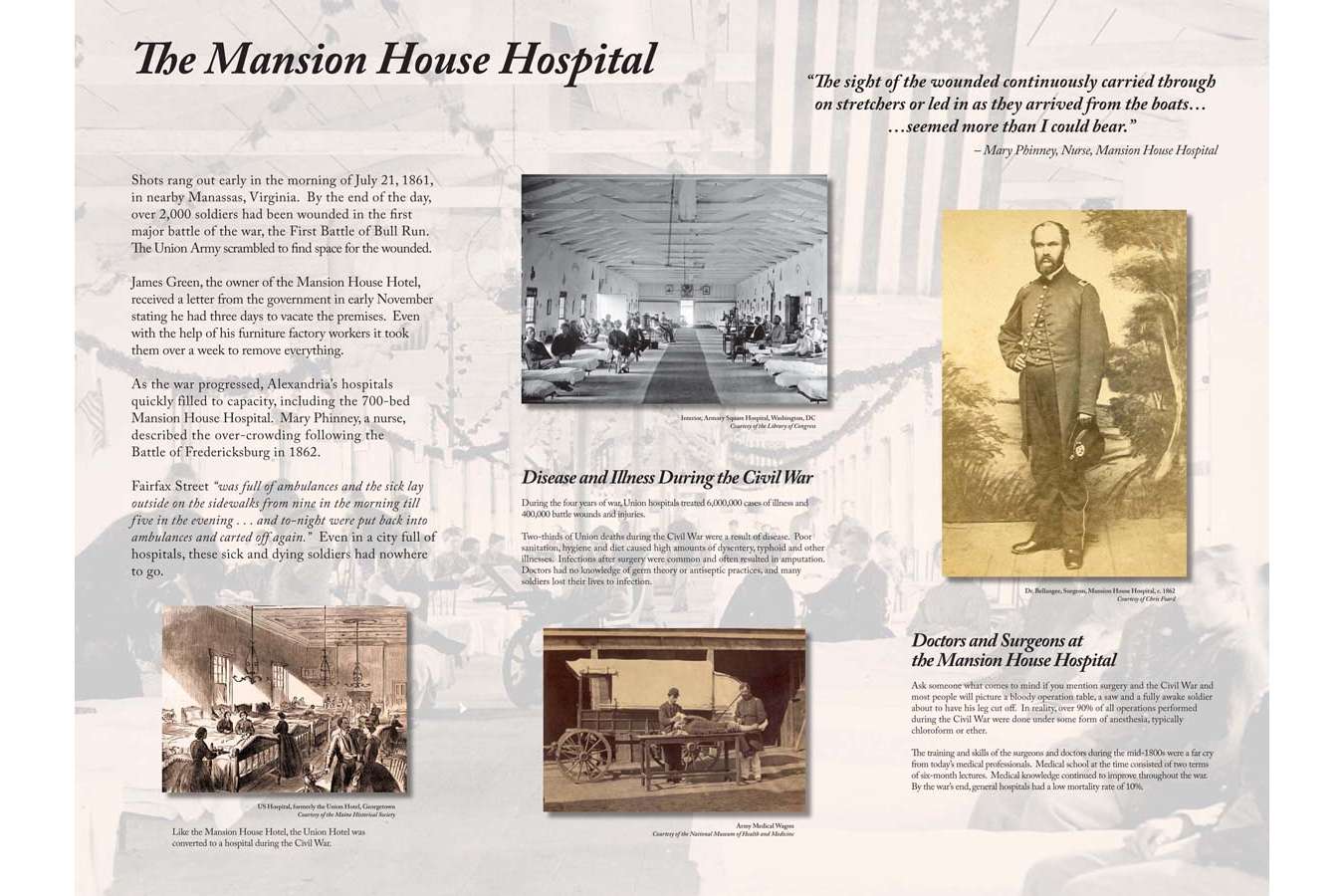 CARLY 3n : Mansion House Hotel was twice commandeered as a hospital for Union soldiers