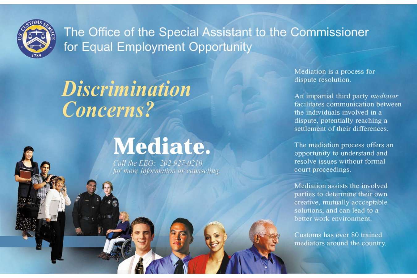 USCBP 5 PF1 EEO head : Equal Employment Opportunity header and display graphics