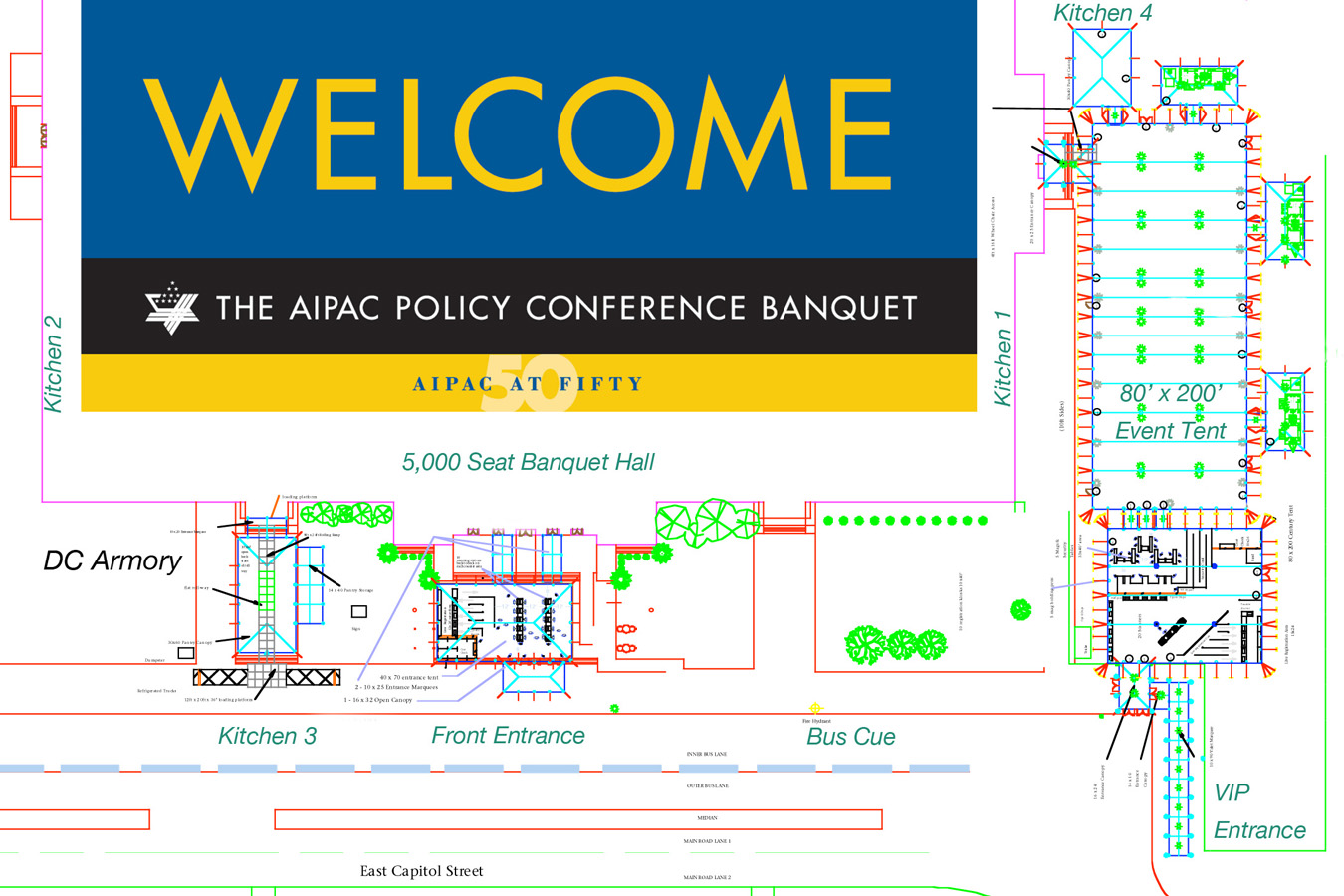 AIP 04 armory Map : Task: Securely bring guests through DC rush hour, awe, inspire, feed and clear out in six hours   Done.