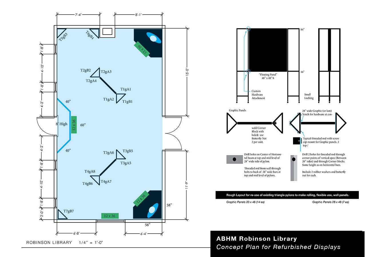 ABHM Robinson Layout : Robinson Library Display Layout & Modular Display