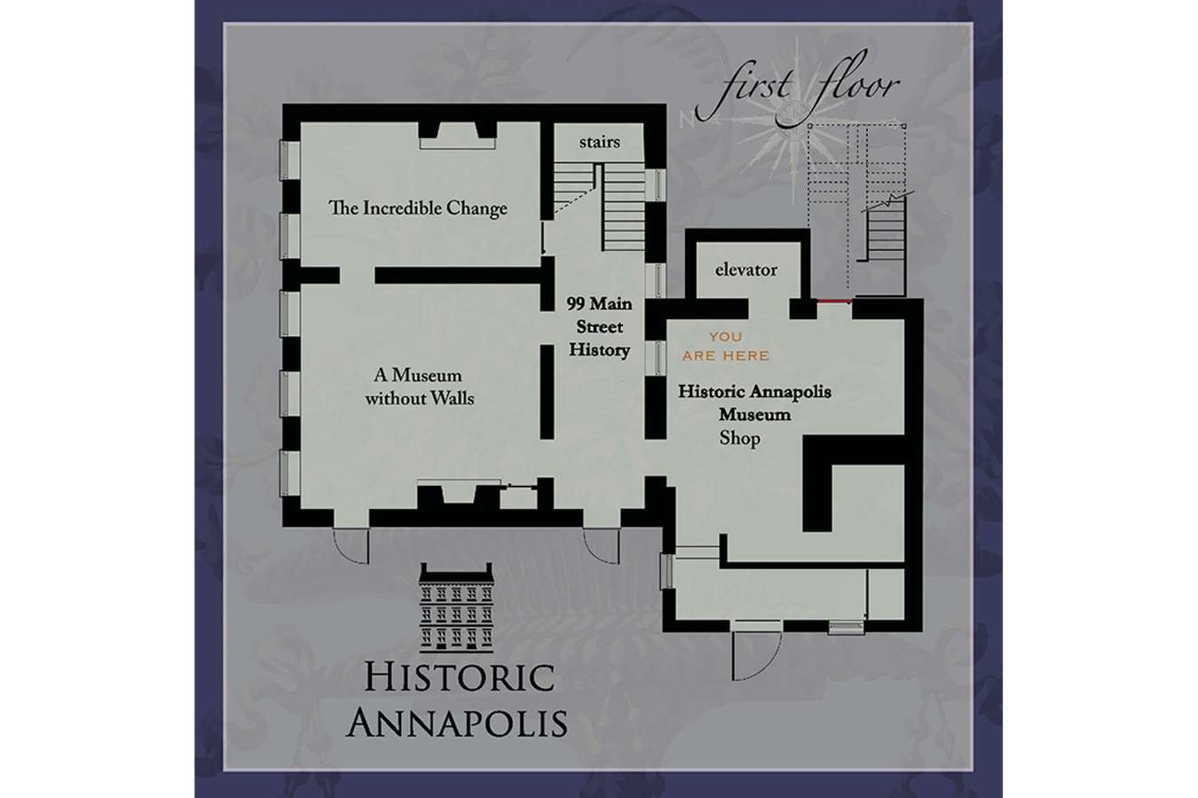 2 Map Sign : Orientation signs for each the three floors of museum galleries